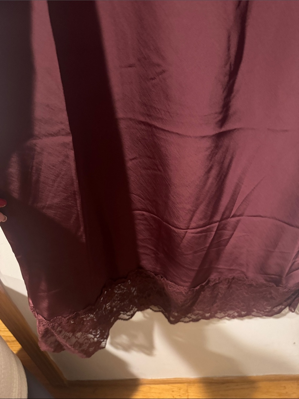 OLD NAVY• lace trim satin midi dress - Picture 7 of 7